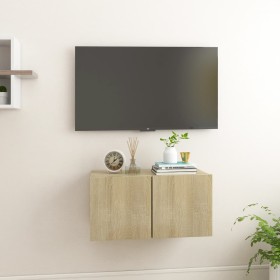 Mueble de salón colgante roble Sonoma 60x30x30 cm de vidaXL, Muebles TV - Ref: Foro24-804517, Precio: 34,99 €, Descuento: %