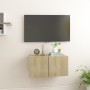 Mueble de salón colgante roble Sonoma 60x30x30 cm de vidaXL, Muebles TV - Ref: Foro24-804517, Precio: 34,99 €, Descuento: %