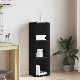 Estantería libros/mueble TV contrachapada negro 36x30x114 cm en Librerías y estanterías | Comprar online en Foru.es