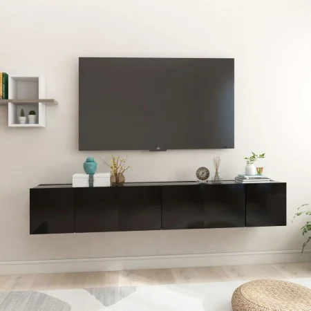 Muebles de salón colgantes 3 unidades negro 60x30x30 cm de vidaXL, Muebles TV - Ref: Foro24-804513, Precio: 101,51 €, Descuen...