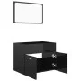 Set muebles de baño 2 piezas madera de ingeniería negro brillo de vidaXL, Muebles de baño - Ref: Foro24-804789, Precio: 50,84...
