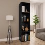 Estantería libros/mueble TV contrachapada negro 36x30x143 cm en Librerías y estanterías | Comprar online en Foru.es