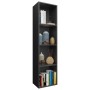 Estantería libros/mueble TV contrachapada negro 36x30x143 cm en Librerías y estanterías | Comprar online en Foru.es