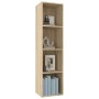 Estantería libros/mueble TV contrachapada roble 36x30x143 cm en Librerías y estanterías | Comprar online en Foru.es