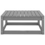 Taburetes de jardín con cojines 2 uds madera maciza pino gris de vidaXL, Sofás modulares de exterior - Ref: Foro24-805742, Pr...