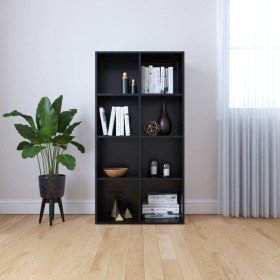 Estantería/Aparador madera contrachapada negro 66x30x130 cm en Librerías y estanterías | Comprar online en Foru.es