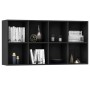 Estantería/Aparador madera contrachapada negro 66x30x130 cm en Librerías y estanterías | Comprar online en Foru.es