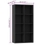 Estantería/Aparador madera contrachapada negro 66x30x130 cm en Librerías y estanterías | Comprar online en Foru.es