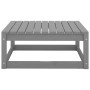 Muebles de jardín 2 piezas gris madera maciza de pino de vidaXL, Conjuntos de jardín - Ref: Foro24-805697, Precio: 88,89 €, D...