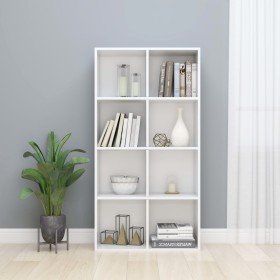 Estantería/Aparador contrachapada blanco brillo 66x30x130 cm en Librerías y estanterías | Comprar online en Foru.es