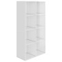 Estantería/Aparador contrachapada blanco brillo 66x30x130 cm en Librerías y estanterías | Comprar online en Foru.es