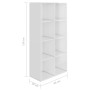 Estantería/Aparador contrachapada blanco brillo 66x30x130 cm en Librerías y estanterías | Comprar online en Foru.es