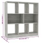 Estantería librería contrachapada gris hormigón 97,5x29,5x100cm en Librerías y estanterías | Comprar online en Foru.es