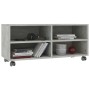 Mueble de TV con ruedas contrachapada gris hormigón 90x35x35 cm en Muebles TV | Comprar online en Foru.es