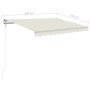 Toldo manual retráctil con luz LED crema 3x2,5 m en Toldos | Comprar online en Foru.es