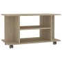 Mueble de TV ruedas madera ingeniería roble Sonoma 80x40x45 cm en Muebles TV | Comprar online en Foru.es