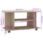 Mueble de TV ruedas madera ingeniería roble Sonoma 80x40x45 cm en Muebles TV | Comprar online en Foru.es