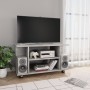 Mueble de TV ruedas madera ingeniería gris hormigón 80x40x45 cm en Muebles TV | Comprar online en Foru.es