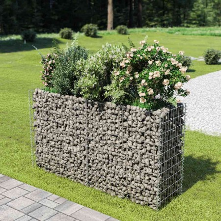 Arriate de gaviones de acero 180x50x100 cm en Macetas y jardineras | Comprar online en Foru.es