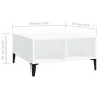 Mesa de centro madera contrachapada blanca 60x60x30 cm de vidaXL, Mesas de centro - Ref: Foro24-805986, Precio: 50,41 €, Desc...