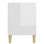 Mueble de TV patas madera pino blanco con brillo 103,5x35x50 cm de vidaXL, Muebles TV - Ref: Foro24-805965, Precio: 69,32 €, ...