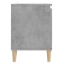 Mueble de TV patas madera maciza gris hormigón 103,5x35x50 cm de vidaXL, Muebles TV - Ref: Foro24-805963, Precio: 58,60 €, De...