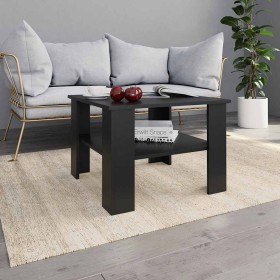 Mesa de centro madera contrachapada negro 60x60x42 cm en Mesas de centro | Comprar online en Foru.es