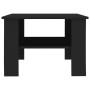 Mesa de centro madera contrachapada negro 60x60x42 cm en Mesas de centro | Comprar online en Foru.es