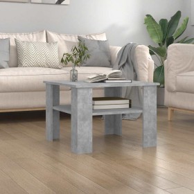 Mesa de centro madera contrachapada gris hormigón 60x60x42 cm en Mesas de centro | Comprar online en Foru.es