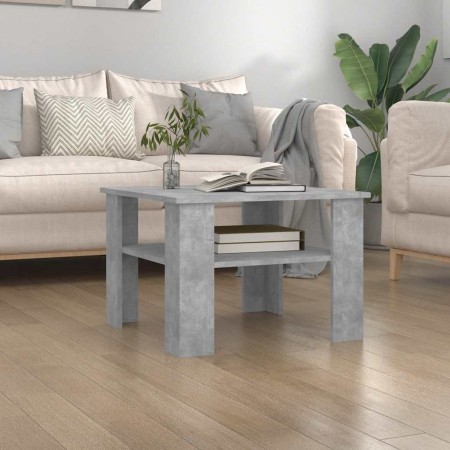 Mesa de centro madera contrachapada gris hormigón 60x60x42 cm en Mesas de centro | Comprar online en Foru.es