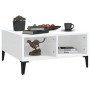 Mesa de centro madera contrachapada blanco brillo 60x60x30 cm de vidaXL, Mesas de centro - Ref: Foro24-805992, Precio: 41,78 ...