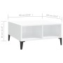 Mesa de centro madera contrachapada blanco brillo 60x60x30 cm de vidaXL, Mesas de centro - Ref: Foro24-805992, Precio: 41,78 ...