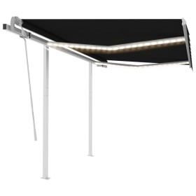 Toldo manual retráctil con luz LED gris antracita 3x2,5 m en Toldos | Comprar online en Foru.es