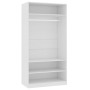 Armario de madera contrachapada blanco 100x50x200 cm en Armarios roperos | Comprar online en Foru.es