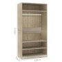 Armario de madera contrachapada roble sonoma 100x50x200 cm en Armarios roperos | Comprar online en Foru.es