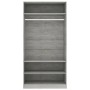 Armario de madera contrachapada gris hormigón 100x50x200 cm en Armarios roperos | Comprar online en Foru.es