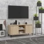 Mueble de TV con patas metal color roble Sonoma 103,5x35x50 cm de vidaXL, Muebles TV - Ref: Foro24-805971, Precio: 79,94 €, D...