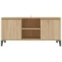 Mueble de TV con patas metal color roble Sonoma 103,5x35x50 cm de vidaXL, Muebles TV - Ref: Foro24-805971, Precio: 79,94 €, D...