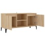 Mueble de TV con patas metal color roble Sonoma 103,5x35x50 cm de vidaXL, Muebles TV - Ref: Foro24-805971, Precio: 81,05 €, D...