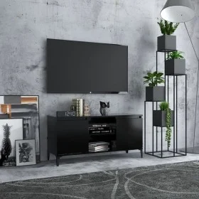 Mueble de TV con patas de metal negro 103,5x35x50 cm de vidaXL, Muebles TV - Ref: Foro24-805969, Precio: 62,86 €, Descuento: %