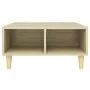 Sonoma oak plywood coffee table 60x60x30 cm by vidaXL, Coffee table - Ref: Foro24-805980, Price: 44,50 €, Discount: %