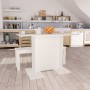 Mesa de comedor de madera contrachapada blanco 110x60x75 cm en Mesas de comedor | Comprar online en Foru.es