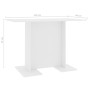 Mesa de comedor de madera contrachapada blanco 110x60x75 cm en Mesas de comedor | Comprar online en Foru.es