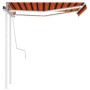 Toldo manual retráctil con luz LED naranja y marrón 3x2,5 m en Toldos | Comprar online en Foru.es