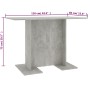Mesa de comedor de madera gris hormigón 110x60x75 cm en Mesas de comedor | Comprar online en Foru.es