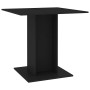 Mesa de comedor de madera contrachapada negro 80x80x75 cm en Mesas de comedor | Comprar online en Foru.es