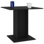 Mesa de comedor de madera contrachapada negro 80x80x75 cm en Mesas de comedor | Comprar online en Foru.es