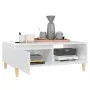 Mesa de centro madera contrachapada blanco brillo 90x60x35 cm de vidaXL, Mesas de centro - Ref: Foro24-806001, Precio: 59,62 ...