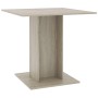 Mesa de comedor de madera contrachapada color roble 80x80x75 cm en Mesas de comedor | Comprar online en Foru.es