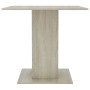 Mesa de comedor de madera contrachapada color roble 80x80x75 cm en Mesas de comedor | Comprar online en Foru.es